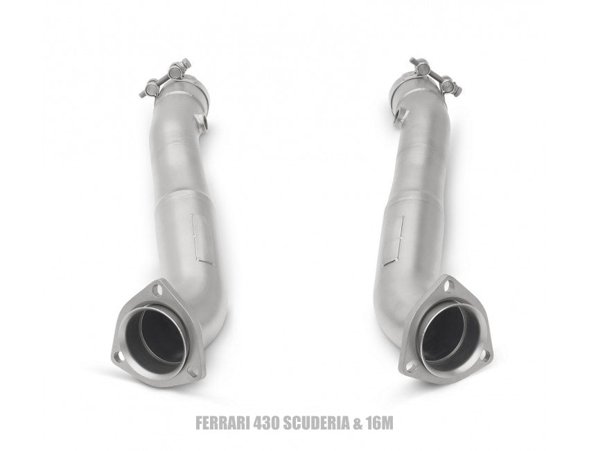 Tubi Style Ferrari 430 Scuderia & 16M Racetrack Catalytic Bypass High Flow Pipes Kit (2007-2009)