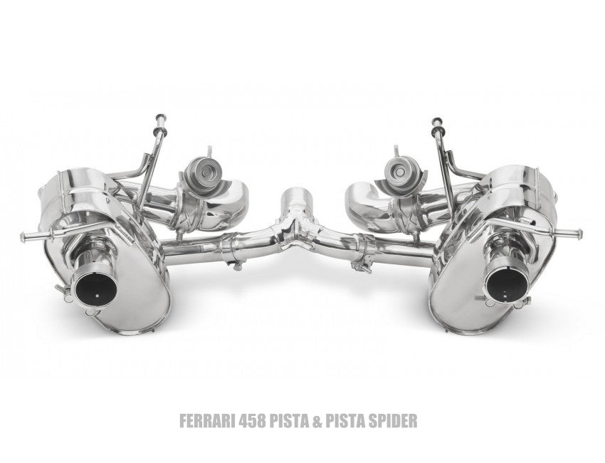 Tubi Style Ferrari 458 Italia & Italia Spider Racetrack Exhaust Mufflers Kit With Valves (2009-2015)