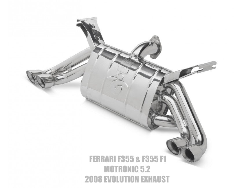 Tubi Style Ferrari F355 & F355 F1 Motronic 5.2 - 2008 Evolution Racetrack Muffler Exhaust (1996-1999)
