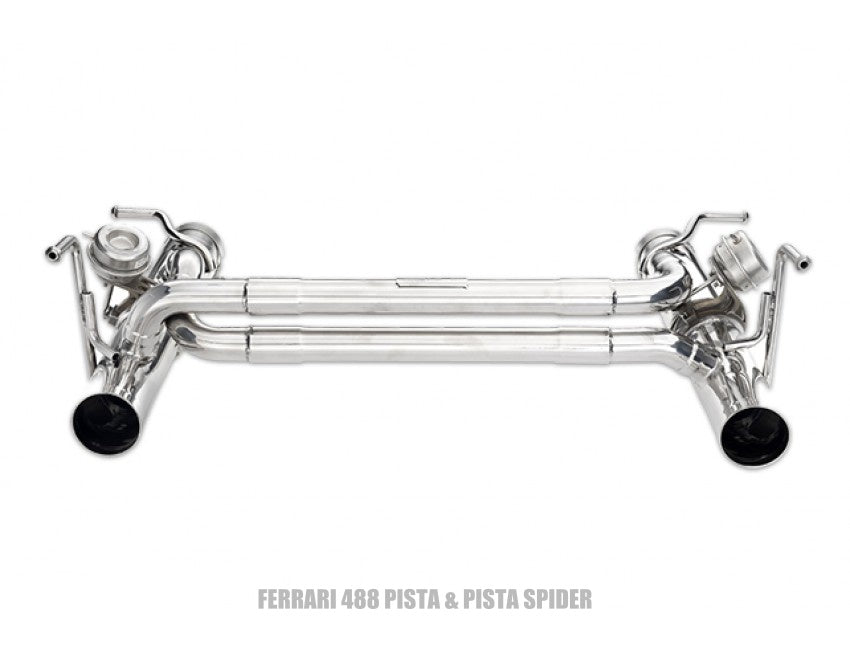 Tubi Style Ferrari 488 Pista & Pista Spider Racetrack Straight Pipes Exhaust Kit With Valves (2018-2020)