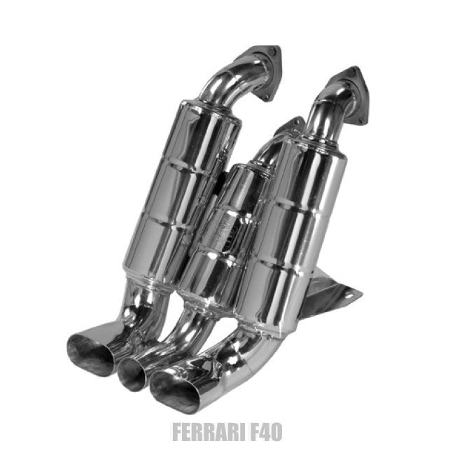 Tubi Style Stainless Steel Exhaust Ferrari F40 - For Models with a Catalytic Converter
