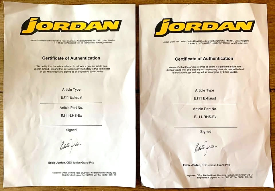 Jordan EJ11 Honda - One-Of-One 24K Gold-Plated Exhaust Sculpture