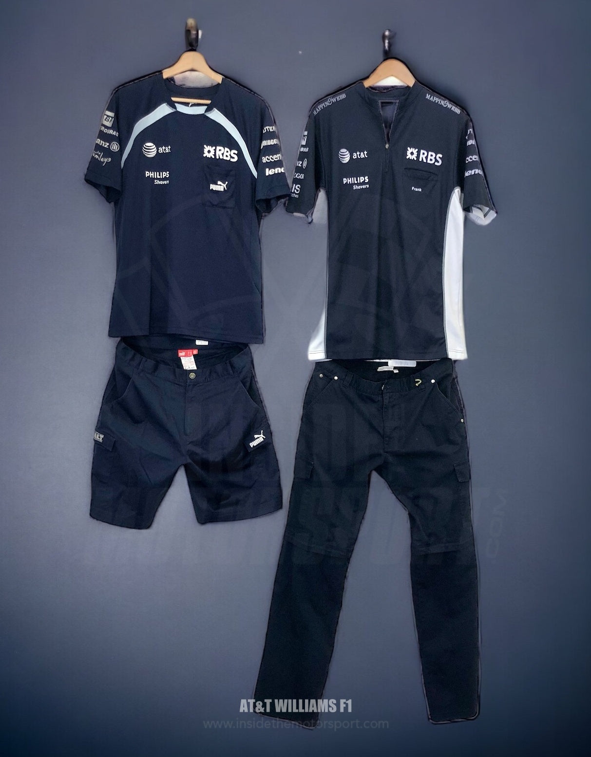 AT&T Williams F1 Crew Polo/Pants & T-Shirt/Shorts Set - 2008/2009