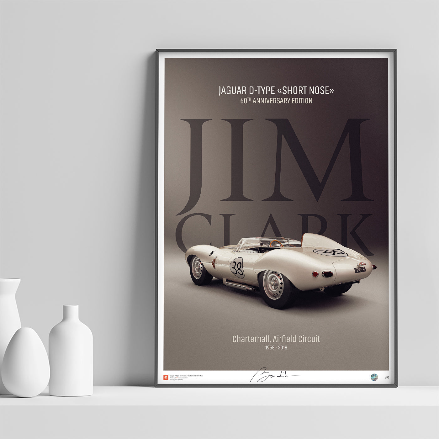 Jaguar D-Type ‘Short Nose’ 1958 - Limited Edition Poster