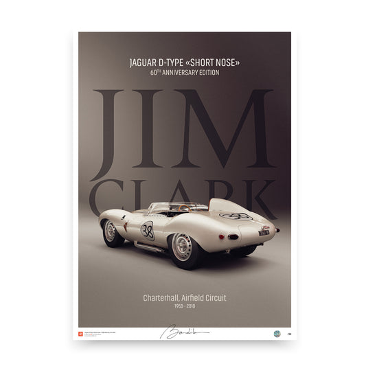 Poster Jaguar D-Type ‘Short Nose’ 1958 - Limited Edition Poster