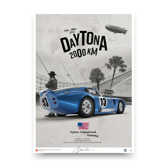 Poster Shelby Cobra Daytona Coupe – Daytona 1965 - Limited Edition Poster