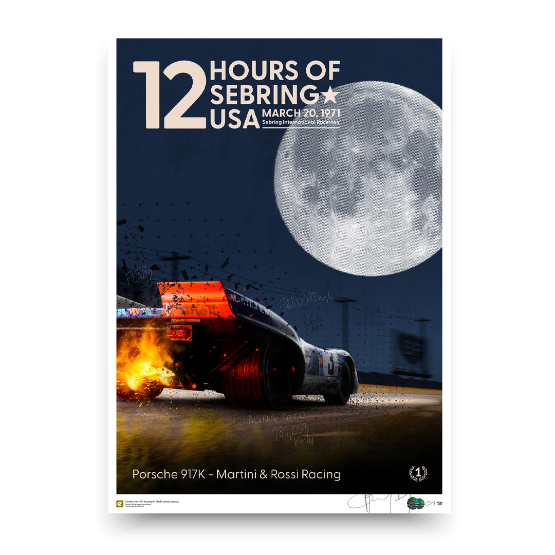 Porsche 917k – 12h of Sebring 1971 -  Limited Edition Poster