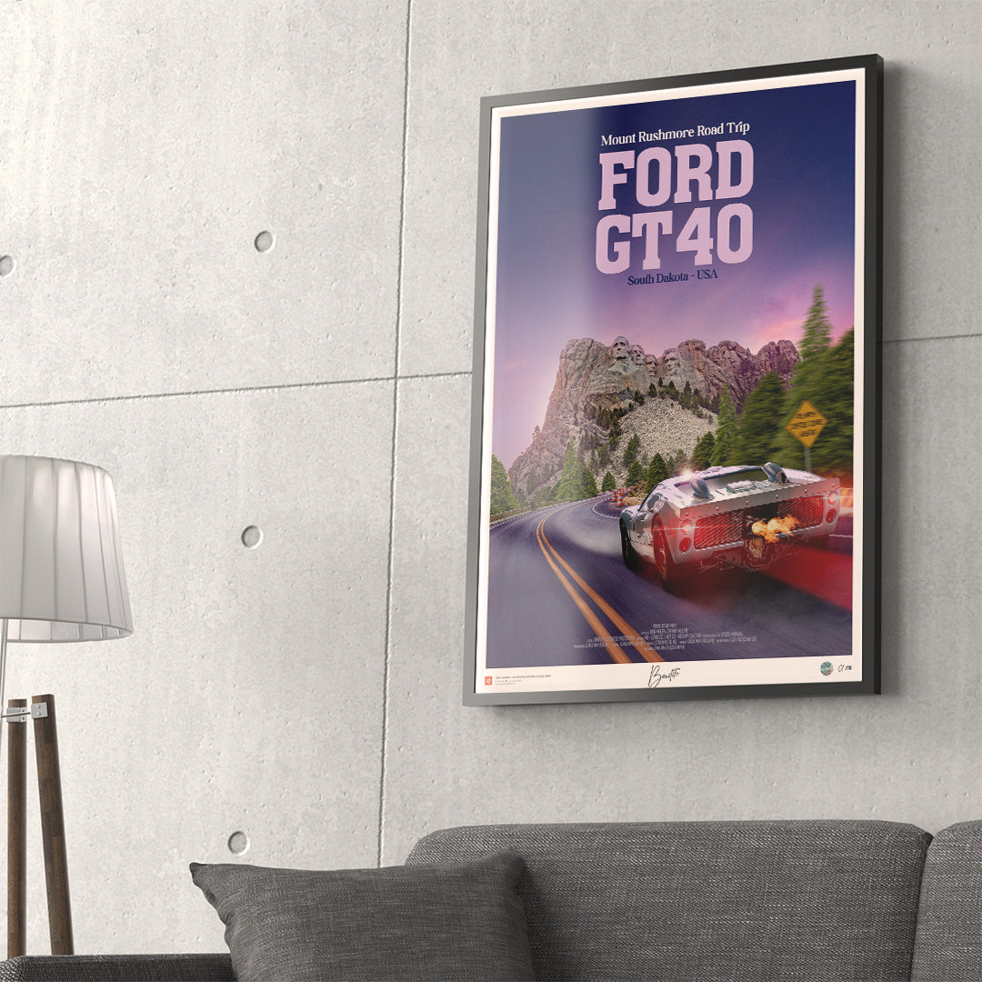 Ford GT40 MK2 – Mount Rushmore Road Trip - Limited Edition Poster