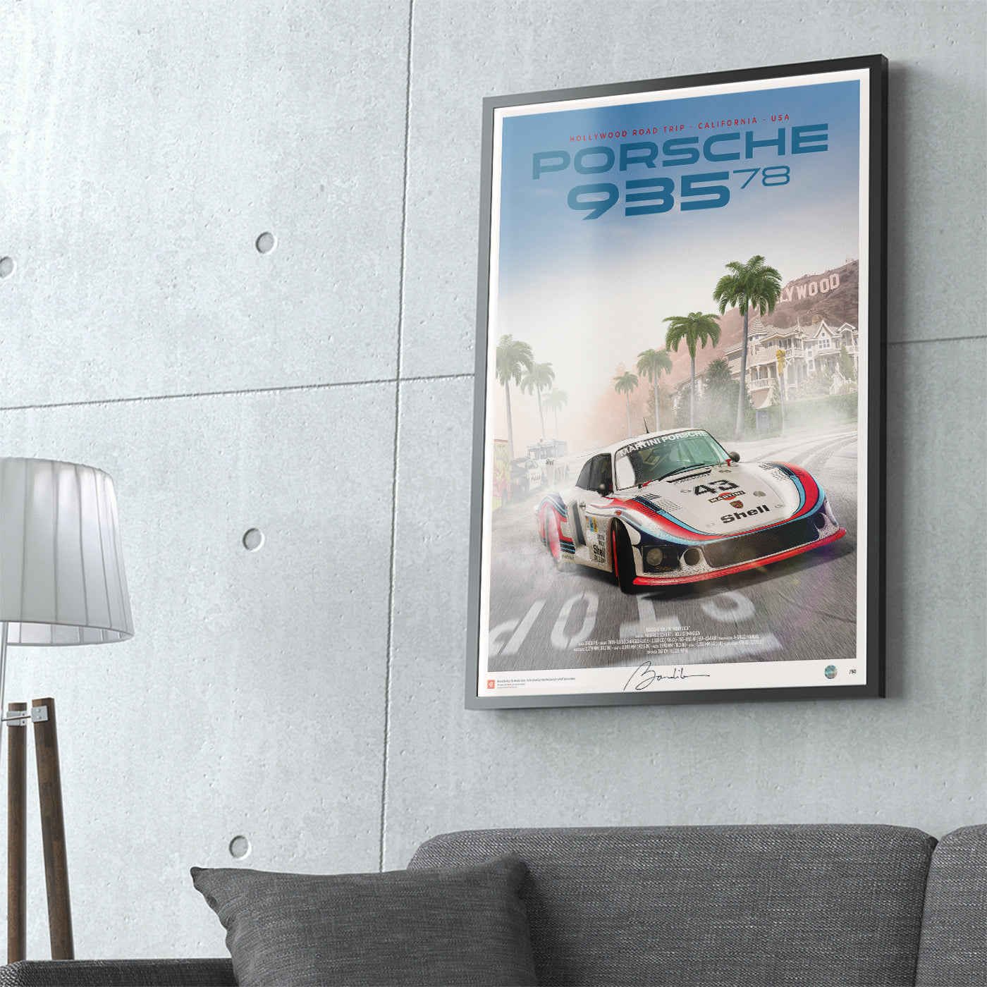 Porsche 935-78 Moby Dick - Hollywood Road Trip - Limited Edition Poster