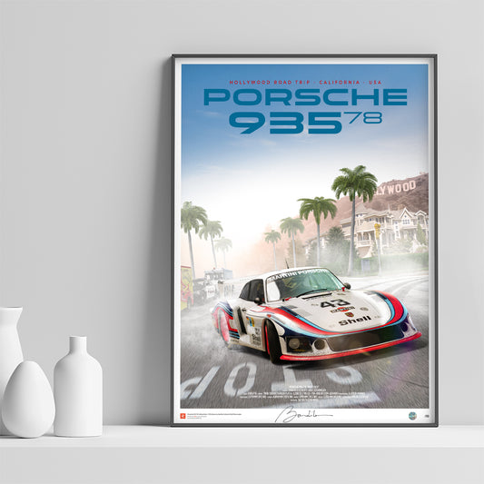 Porsche 935-78 Moby Dick - Hollywood Road Trip - Limited Edition Poster