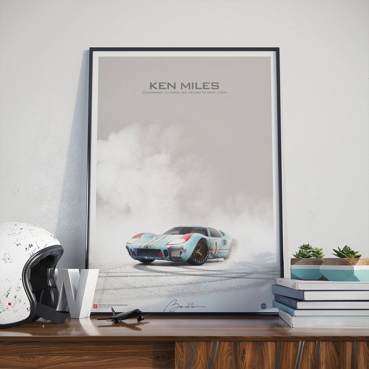 Poster Ford GT40 mk2 – Ken Miles - Limited Edition Poster