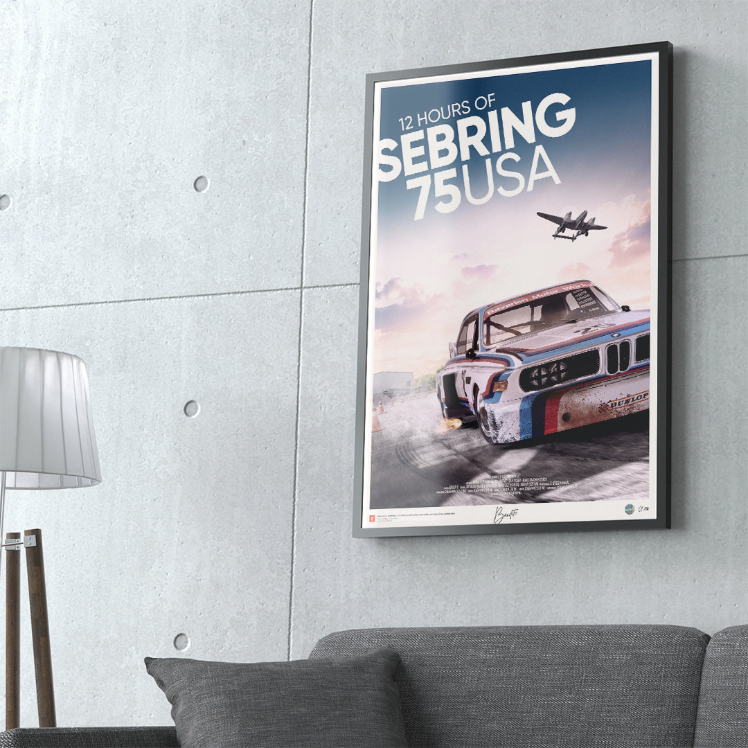 BMW 3.0 CSL – 12h of Sebring 1975 - Limited Edition Poster