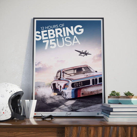 BMW 3.0 CSL – 12h of Sebring 1975 - Limited Edition Poster