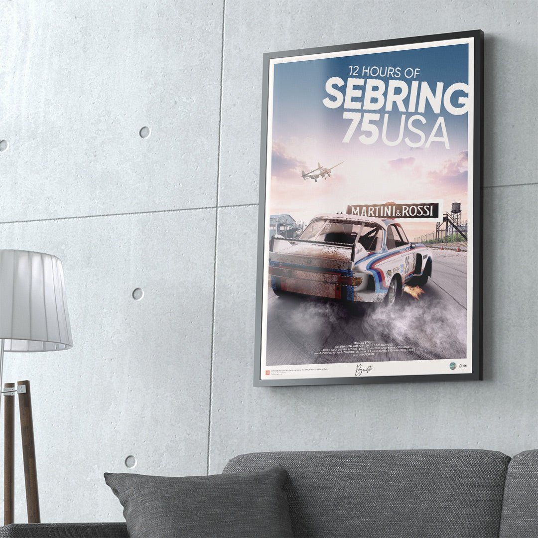 BMW 3.0 CSL – 12h of Sebring 1975 - Limited Edition Poster