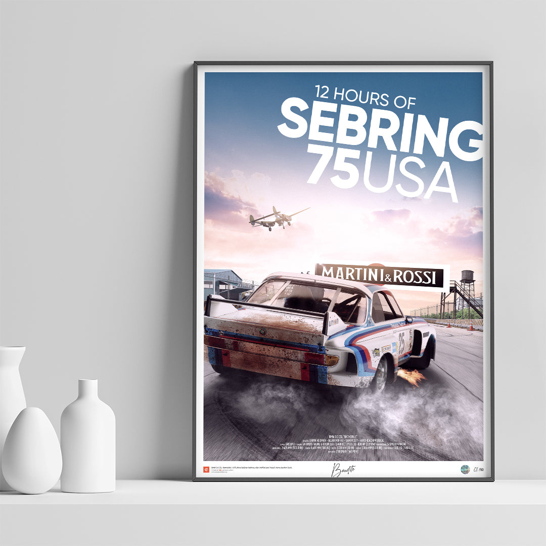 BMW 3.0 CSL – 12h of Sebring 1975 - Limited Edition Poster