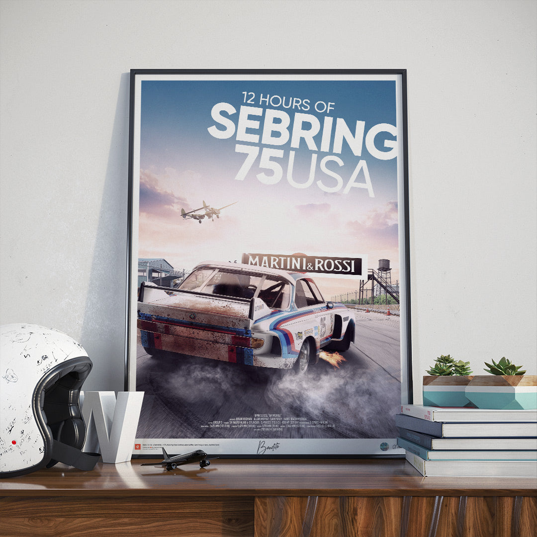 BMW 3.0 CSL – 12h of Sebring 1975 - Limited Edition Poster