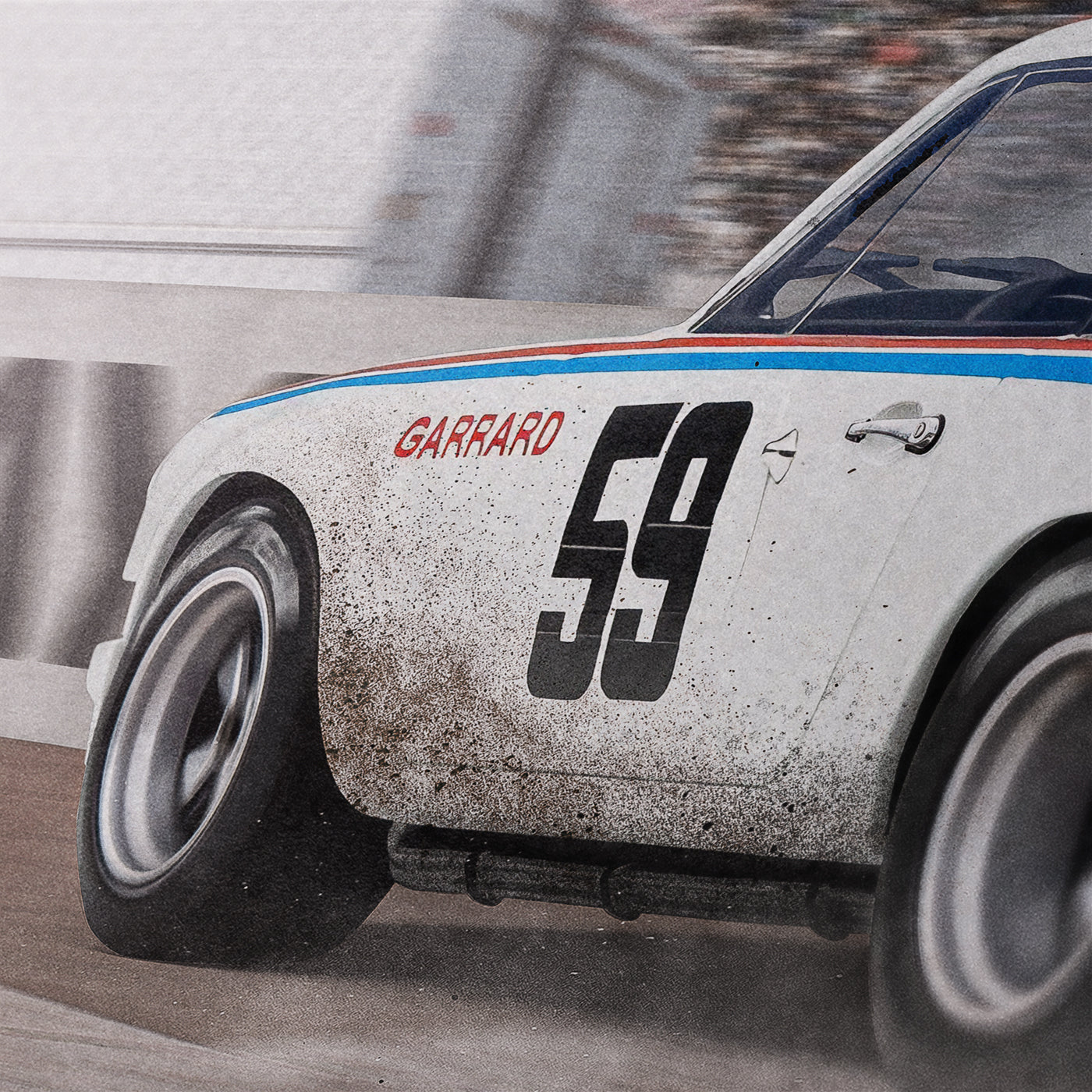 Porsche 911 carrera 2.8 RSR – Race – 24h Daytona 1973 -  Limited Edition Poster