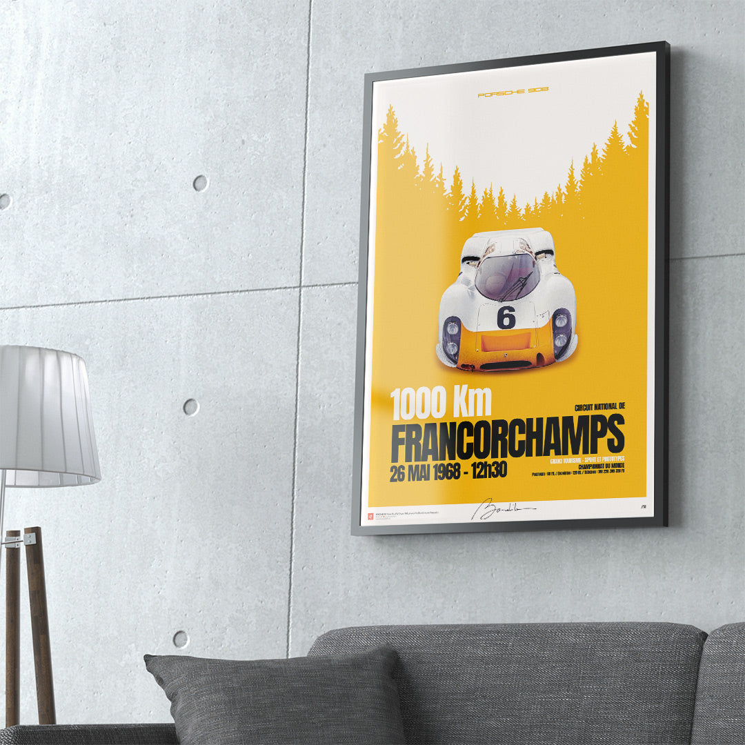 Porsche 908 – 1000 km de Francorchamps 1968 - Limited Edition Poster