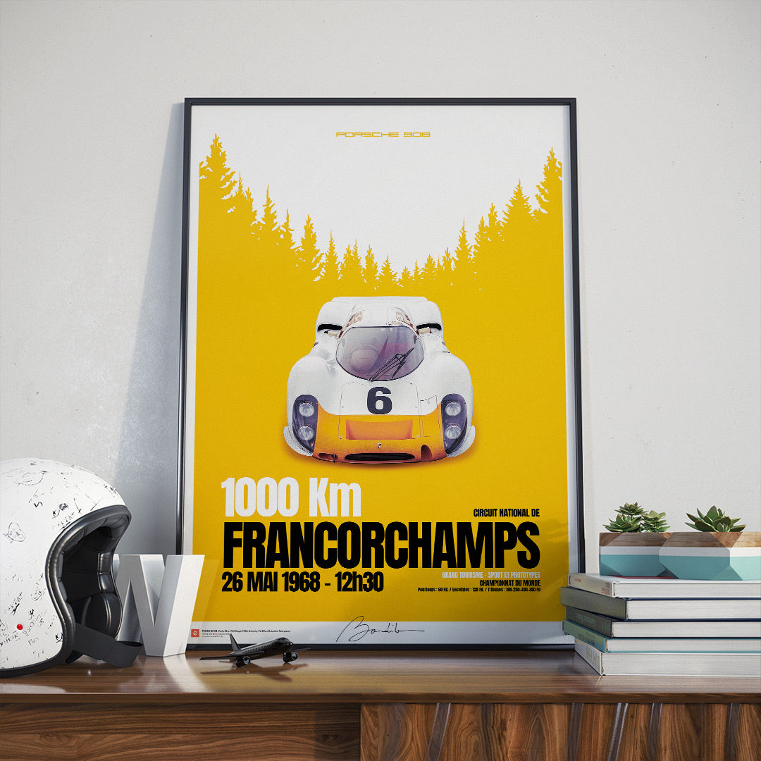 Porsche 908 – 1000 km de Francorchamps 1968 - Limited Edition Poster