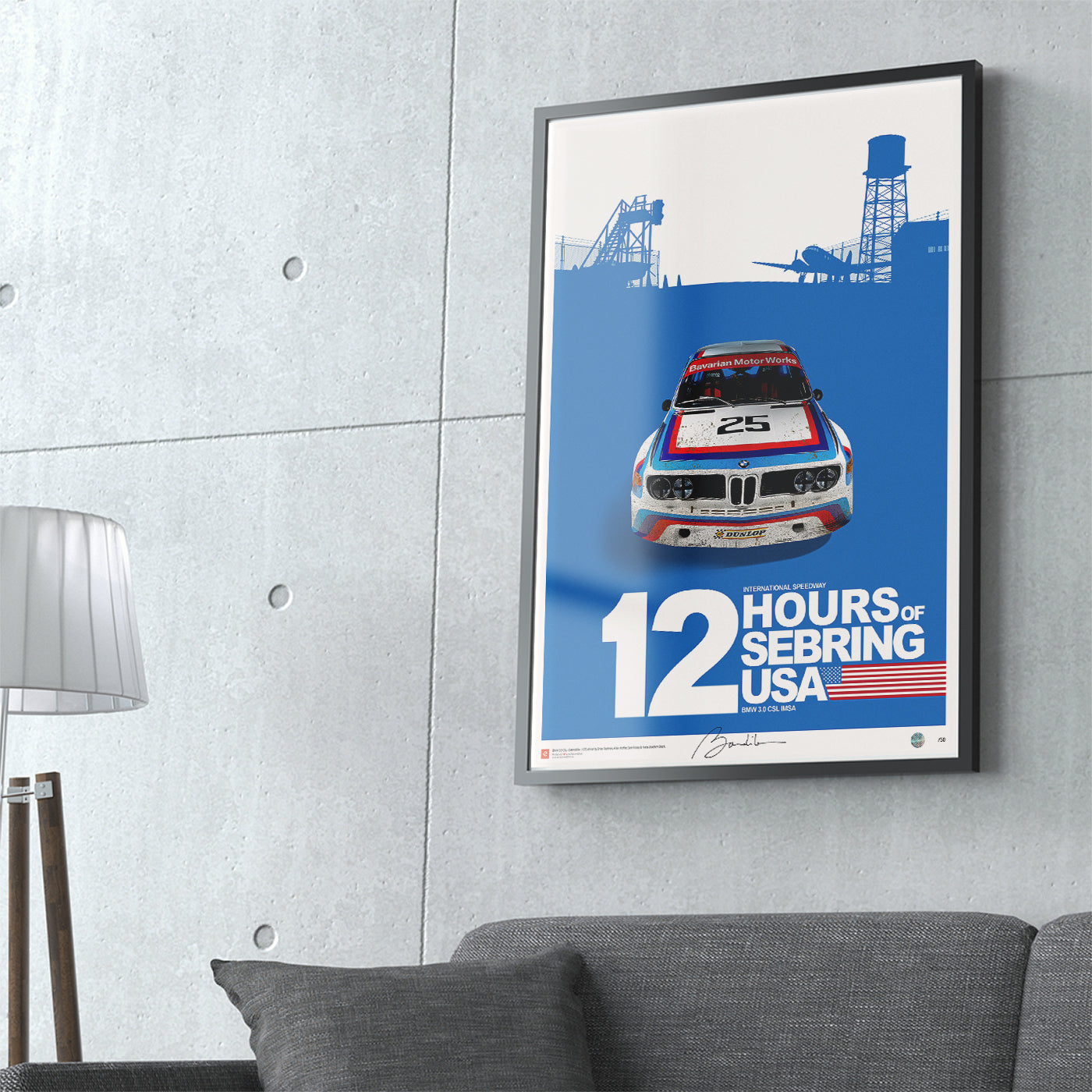 BMW 3.0 CSL – 12h of Sebring 1975 - Limited Edition Poster