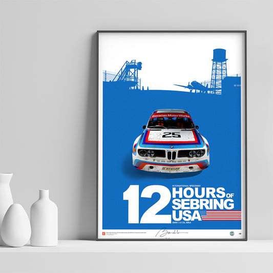 BMW 3.0 CSL – 12h of Sebring 1975 - Limited Edition Poster