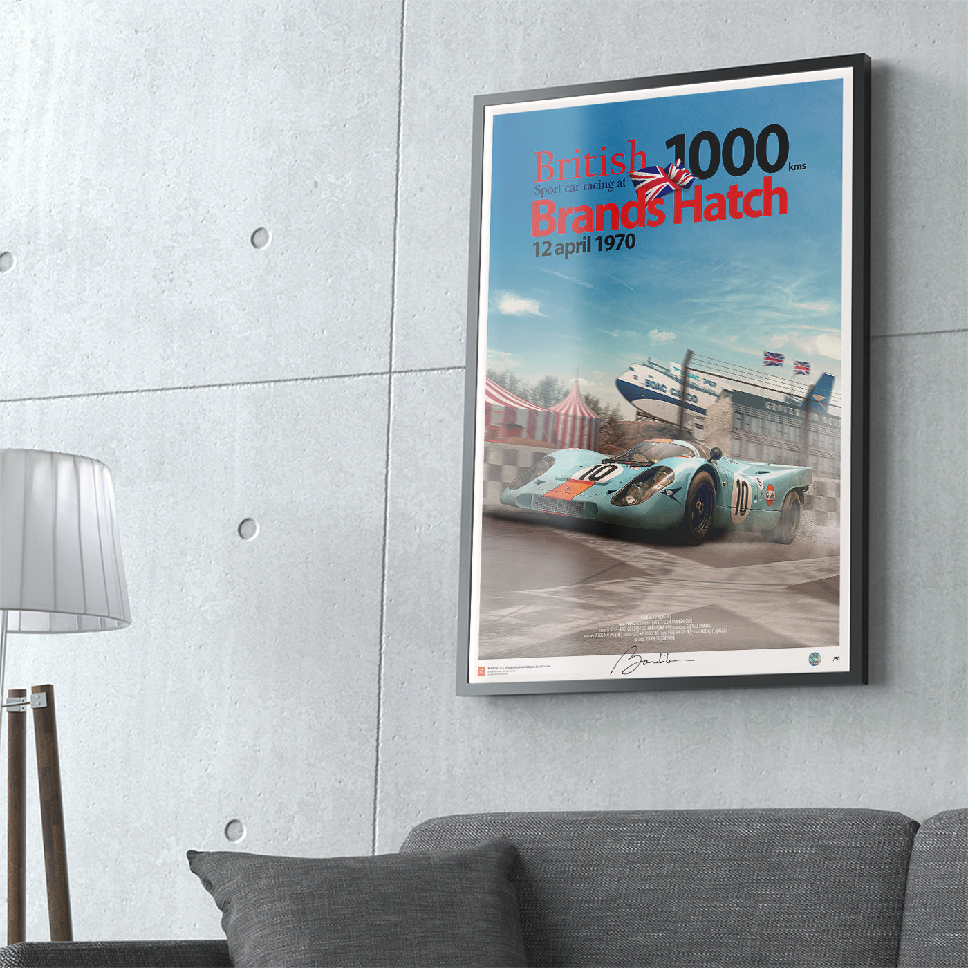 Poster Porsche 917 K Gulf – Brands Hatch 1970 Profil - Limited Edition Poster