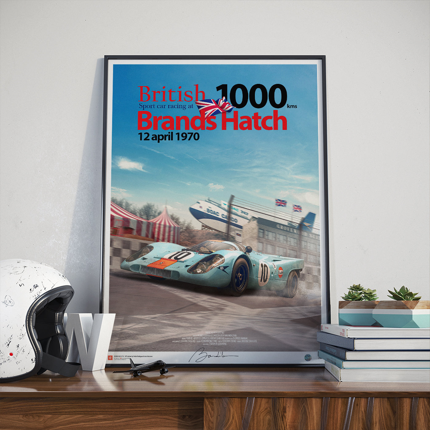 Poster Porsche 917 K Gulf – Brands Hatch 1970 Profil - Limited Edition Poster