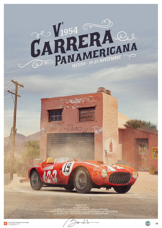 Poster Ferrari 375 Plus – Carrera Panamericana 1954- Limited Edition Poster