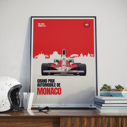 Ferrari 312T – Niki Lauda – Monaco 1975 – Face. Limited Edition Poster