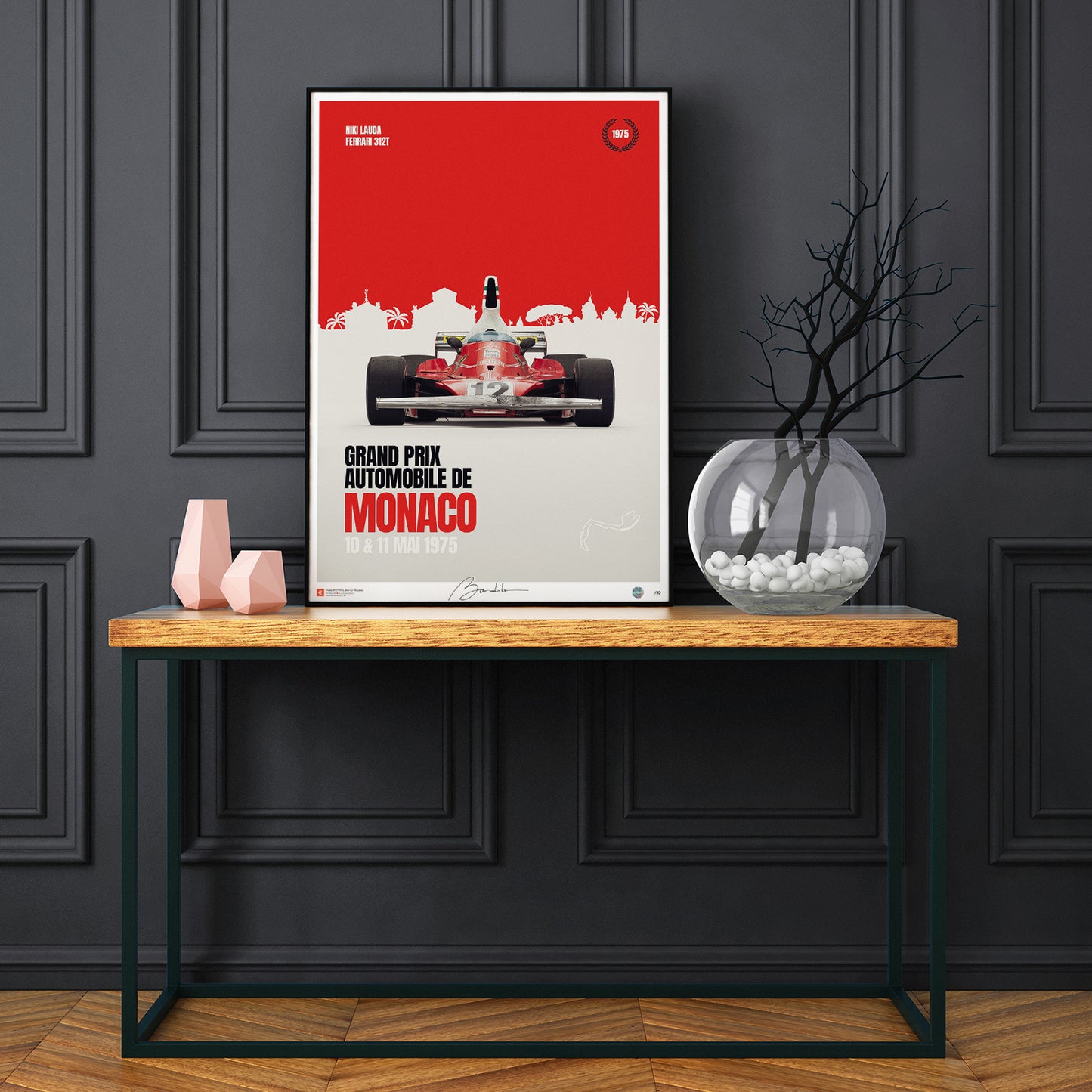 Ferrari 312T – Niki Lauda – Monaco 1975 – Face. Limited Edition Poster