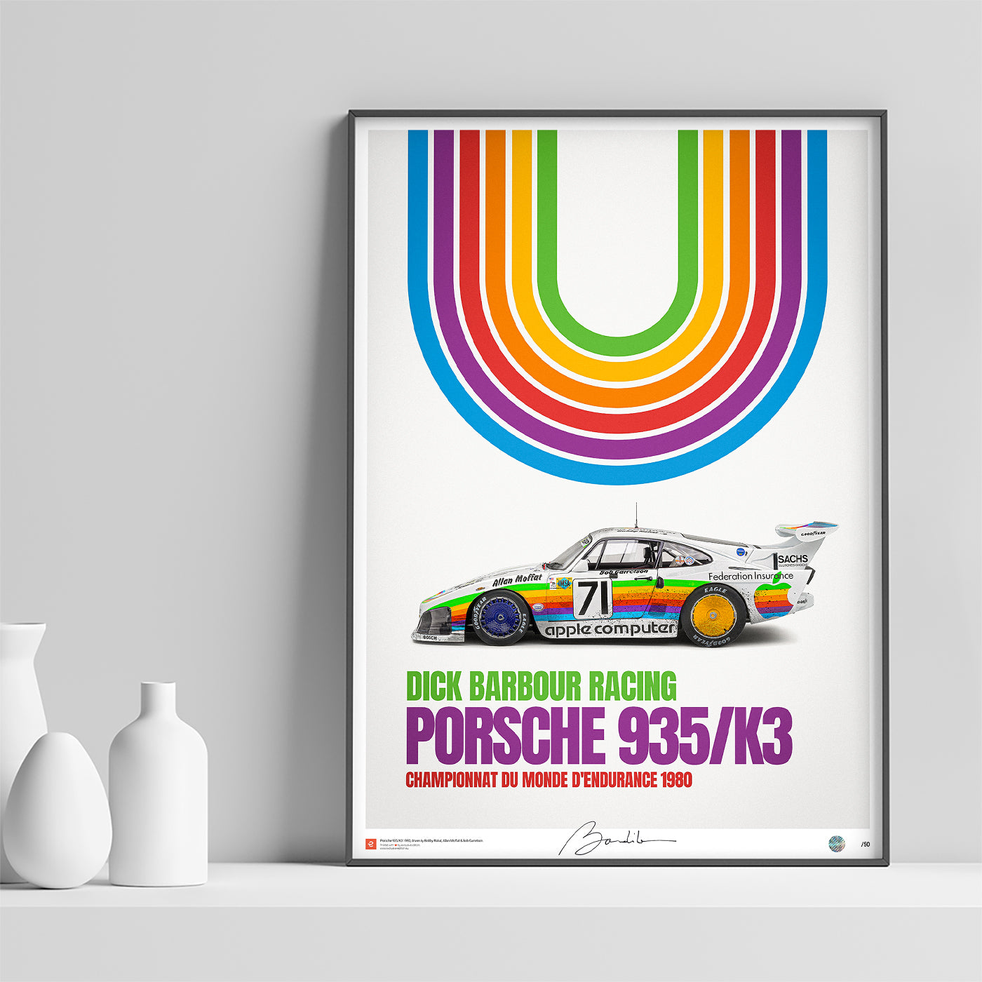 Porsche 935/k3 “Apple”, Dick Barbour Racing 1980 -  Limited Edition Poster