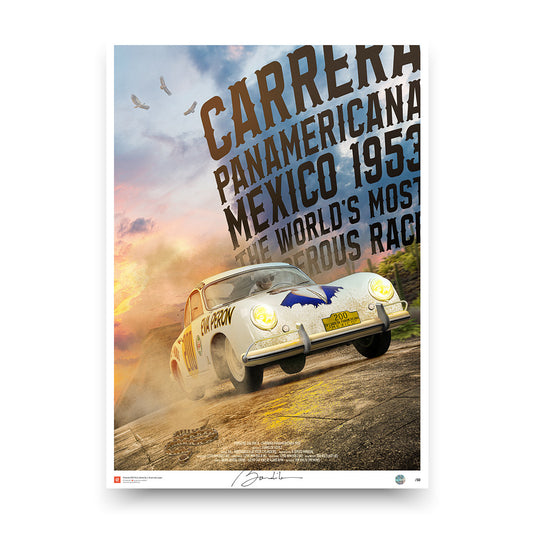 Poster Porsche 356 – Carrera Panamericana 1953 - Limited Edition Poster