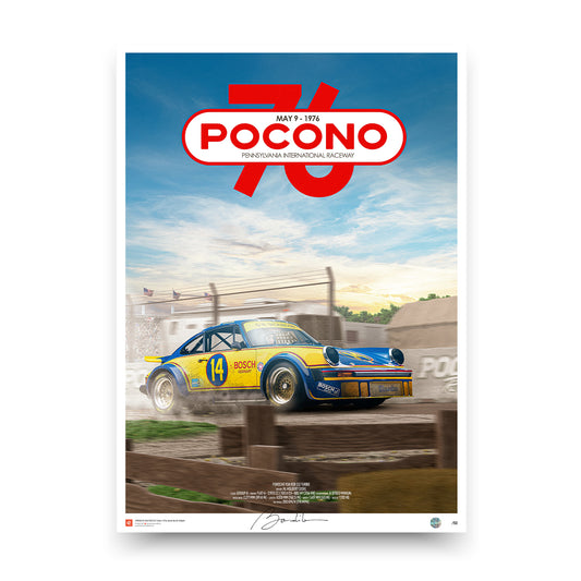 Poster Porsche 934 Turbo 3.0 RSR – Pocono 1976 - Limited Edition Poster