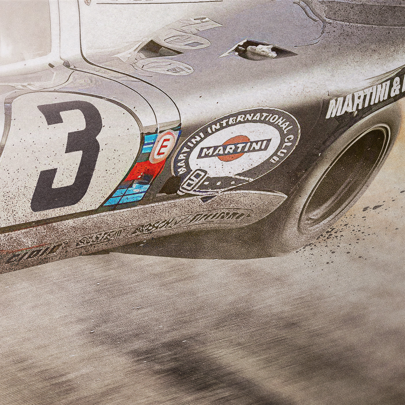 Poster Porsche 917 K Martini Racing – Sebring 1971 - Limited Edition Poster