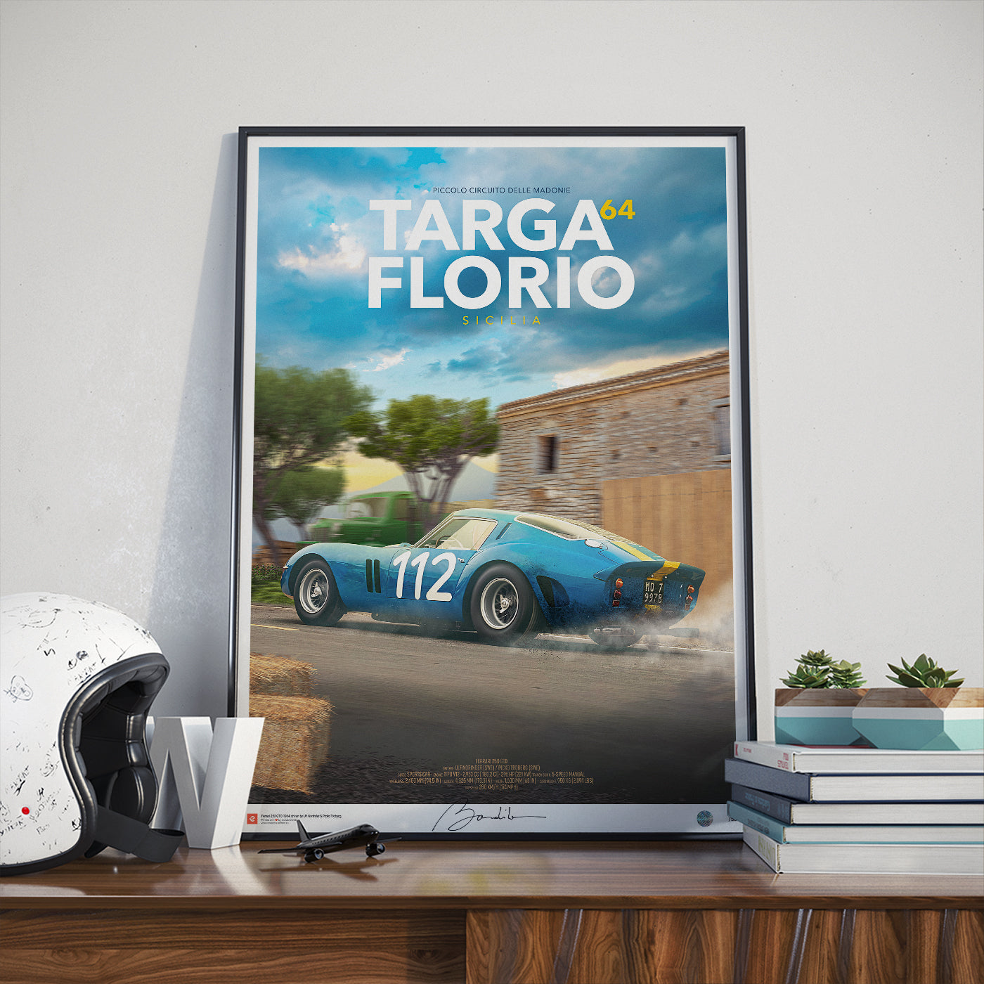 Poster Ferrari 250 GTO – Targa Florio 1964 - Limited Edition Poster