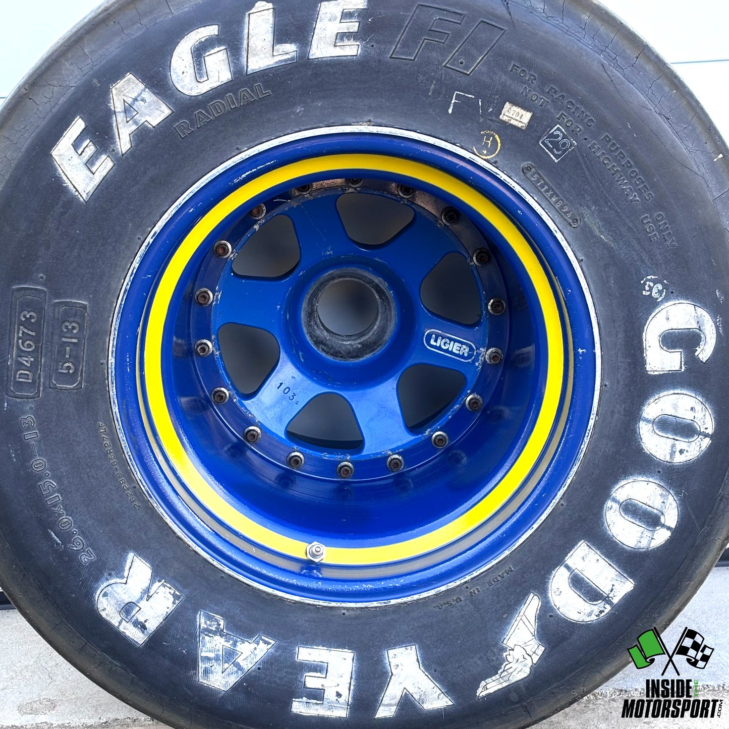 Original Race-Used Complete Rear Wheel – Ligier JS29 Formula 1 - 1987