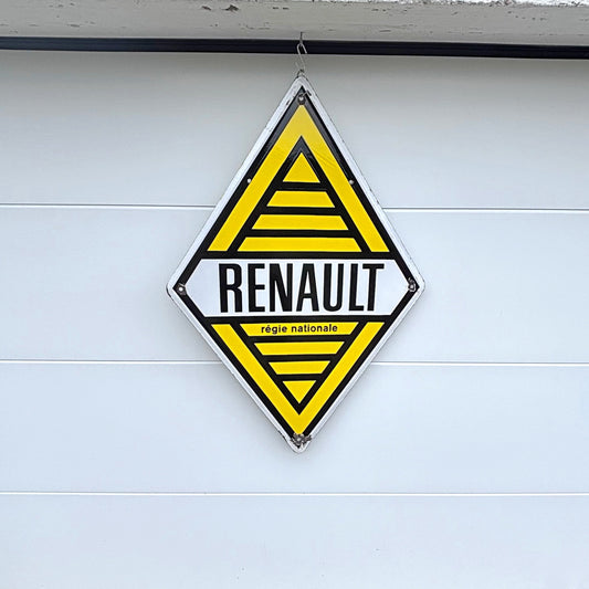 Original Renault "Régie Nationale" Double-Sides Enamel Sign - 1960s