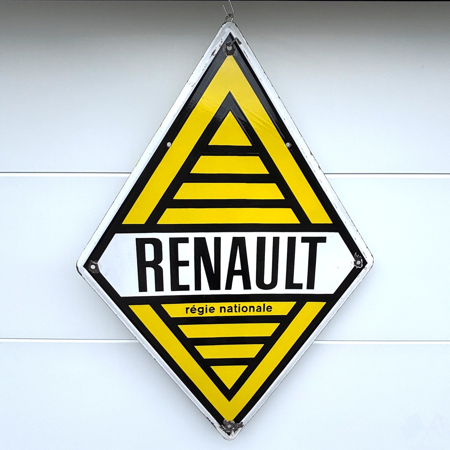 Original Renault "Régie Nationale" Double-Sides Enamel Sign - 1960s