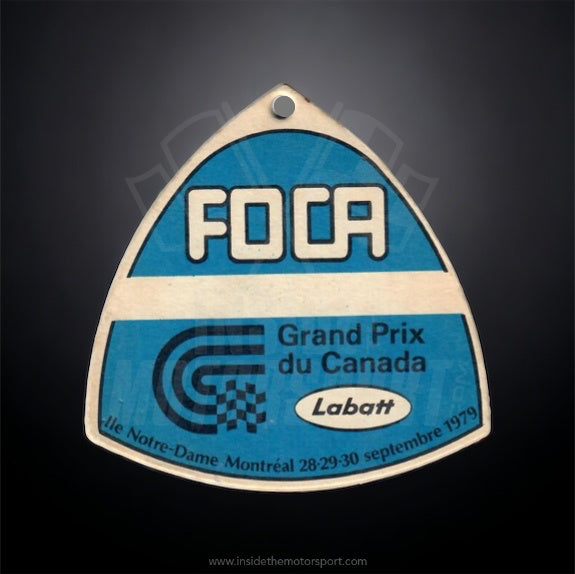 Rare FOCA Pass From the 1979 Canadian Grand Prix