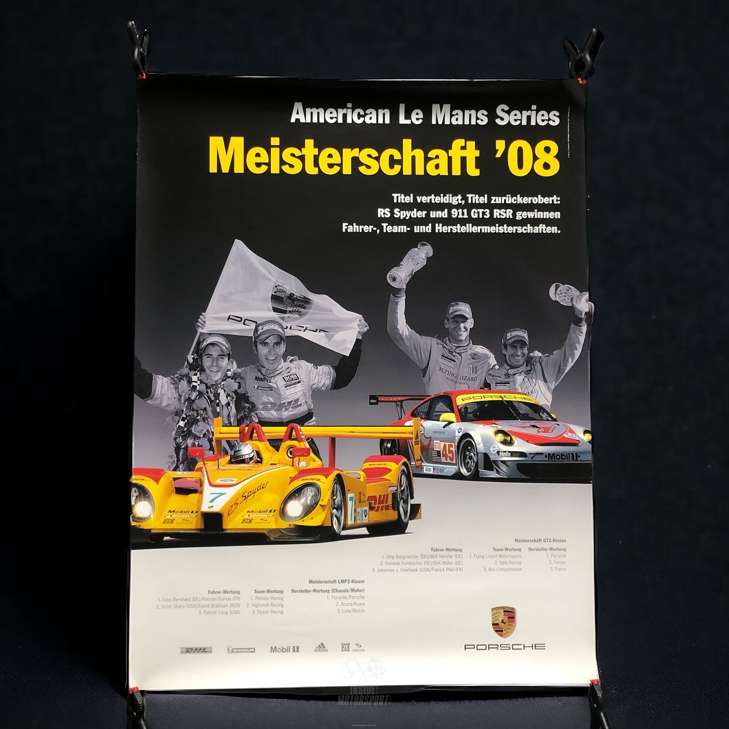 Poster Porsche American Le Mans Series 2008 - Meisterschaft ’08