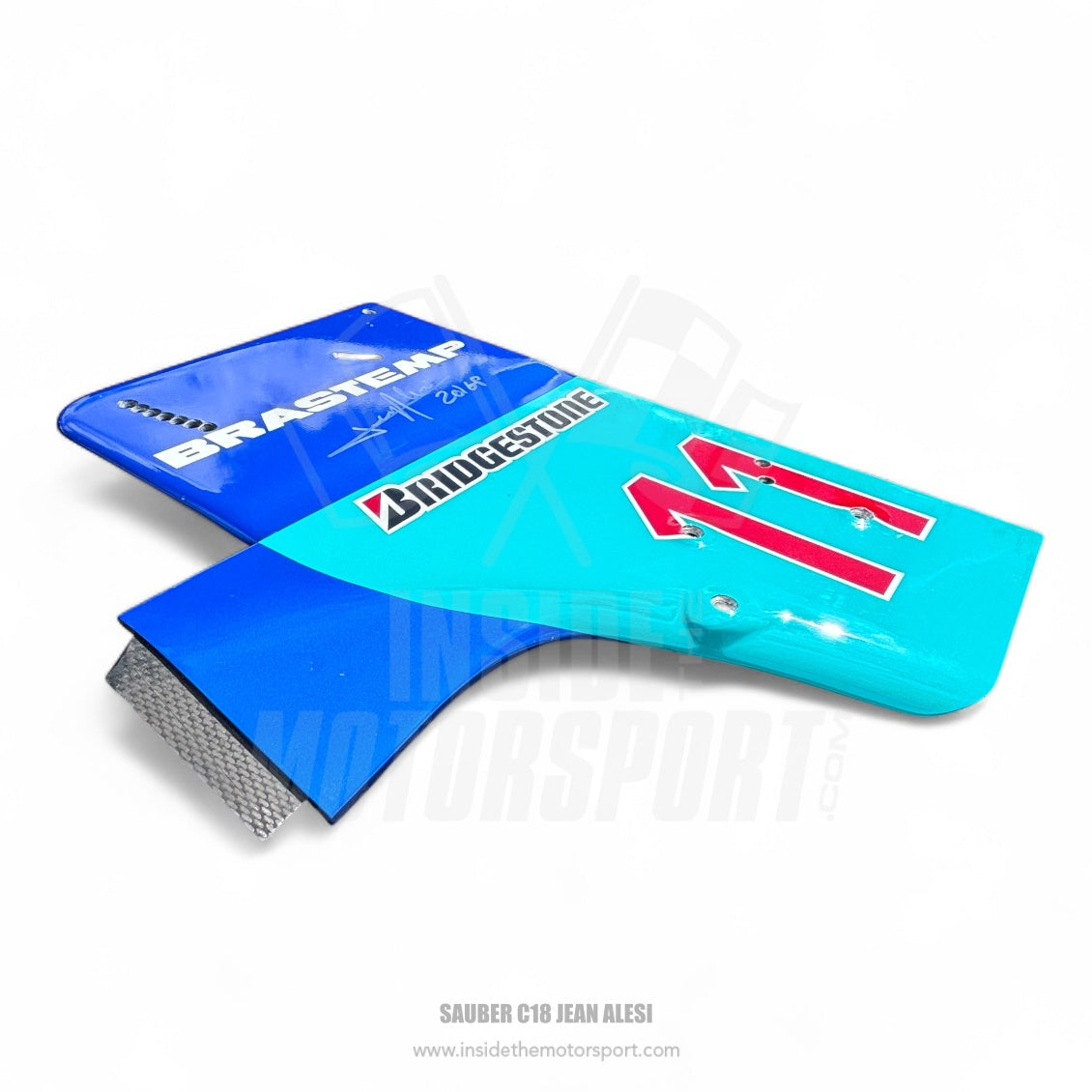 Left Carbon Rear Wing End Plate Signed by Jean Alesi - Sauber C18 F1 - 1999