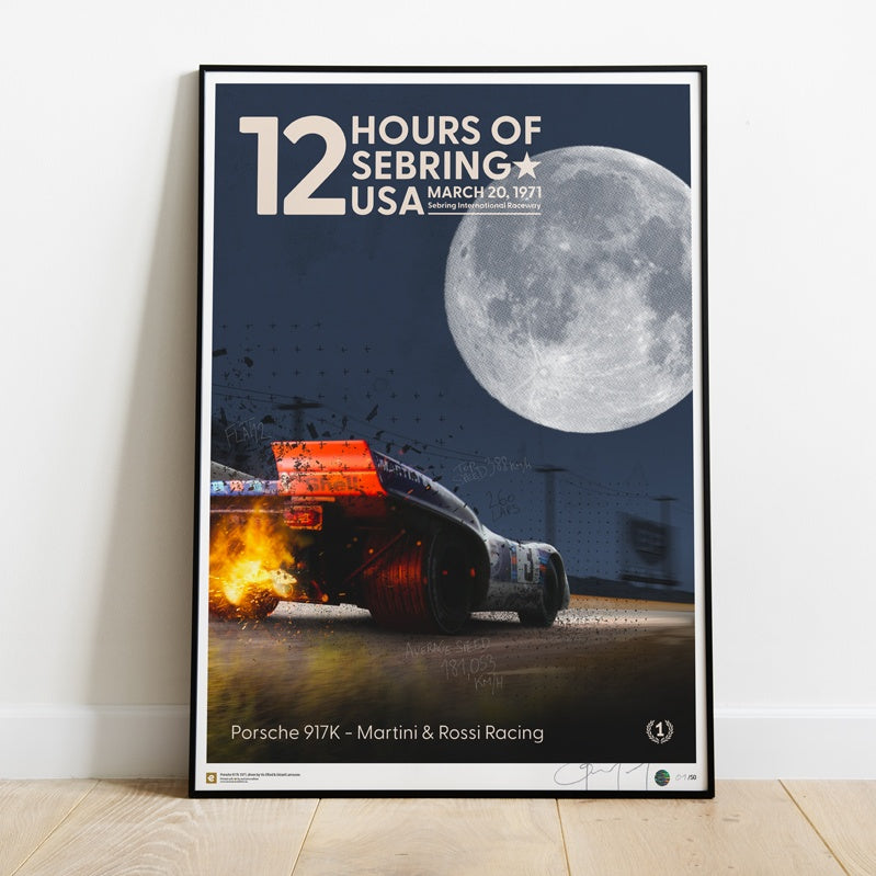 Porsche 917k – 12h of Sebring 1971 -  Limited Edition Poster