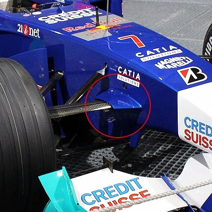 Carbon Bodywork Wishbone Shroud Set L & R - Sauber C21 Formula One - 2002