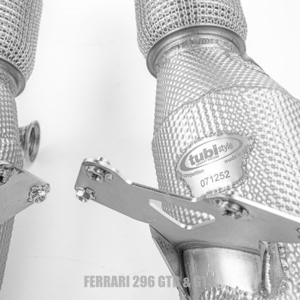 Tubi Style Ferrari 296 GTB & GTS Racetrack 296 LM Inconel Catalyst Converters Kit (2021-....)