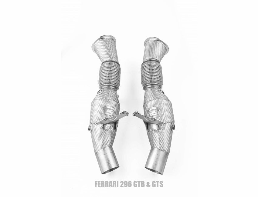 Tubi Style Ferrari 296 GTB & GTS Racetrack 296 LM Inconel Catalyst Converters Kit (2021-....)
