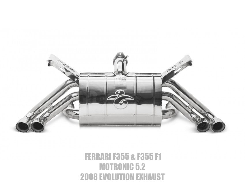 Tubi Style Ferrari F355 & F355 F1 Motronic 5.2 - 2008 Evolution Racetrack Muffler Exhaust (1996-1999)
