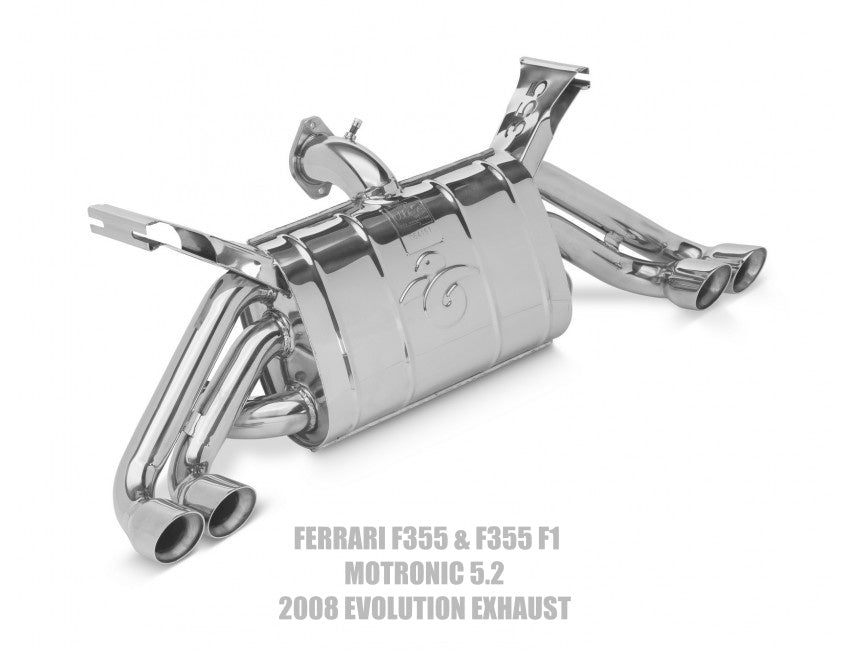 Tubi Style Ferrari F355 & F355 F1 Motronic 5.2 - 2008 Evolution Racetrack Muffler Exhaust (1996-1999)