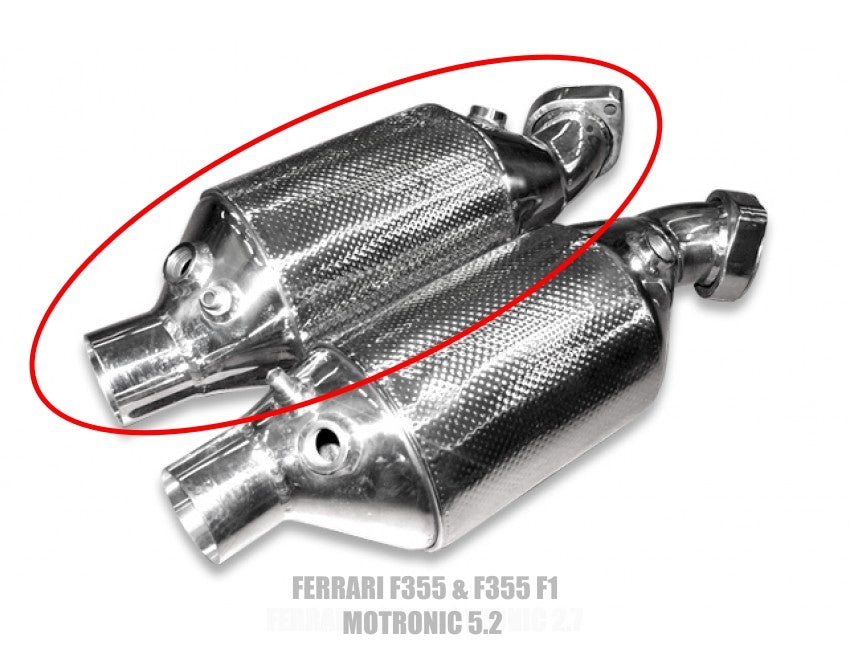 Tubi Style Ferrari F355 & F355 F1 Motronic 5.2 Left Racetrack Catalyst Converter (1996-1999)
