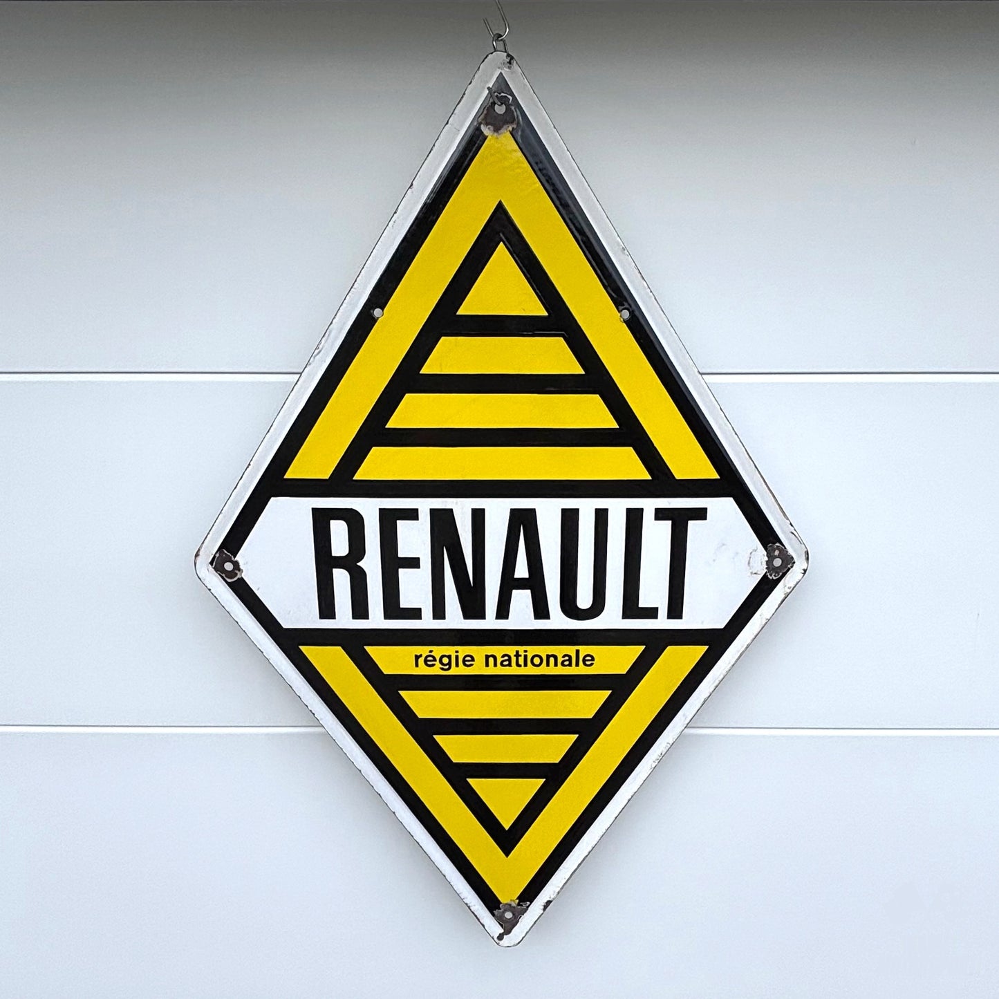 Original Renault "Régie Nationale" Double-Sides Enamel Sign - 1960s