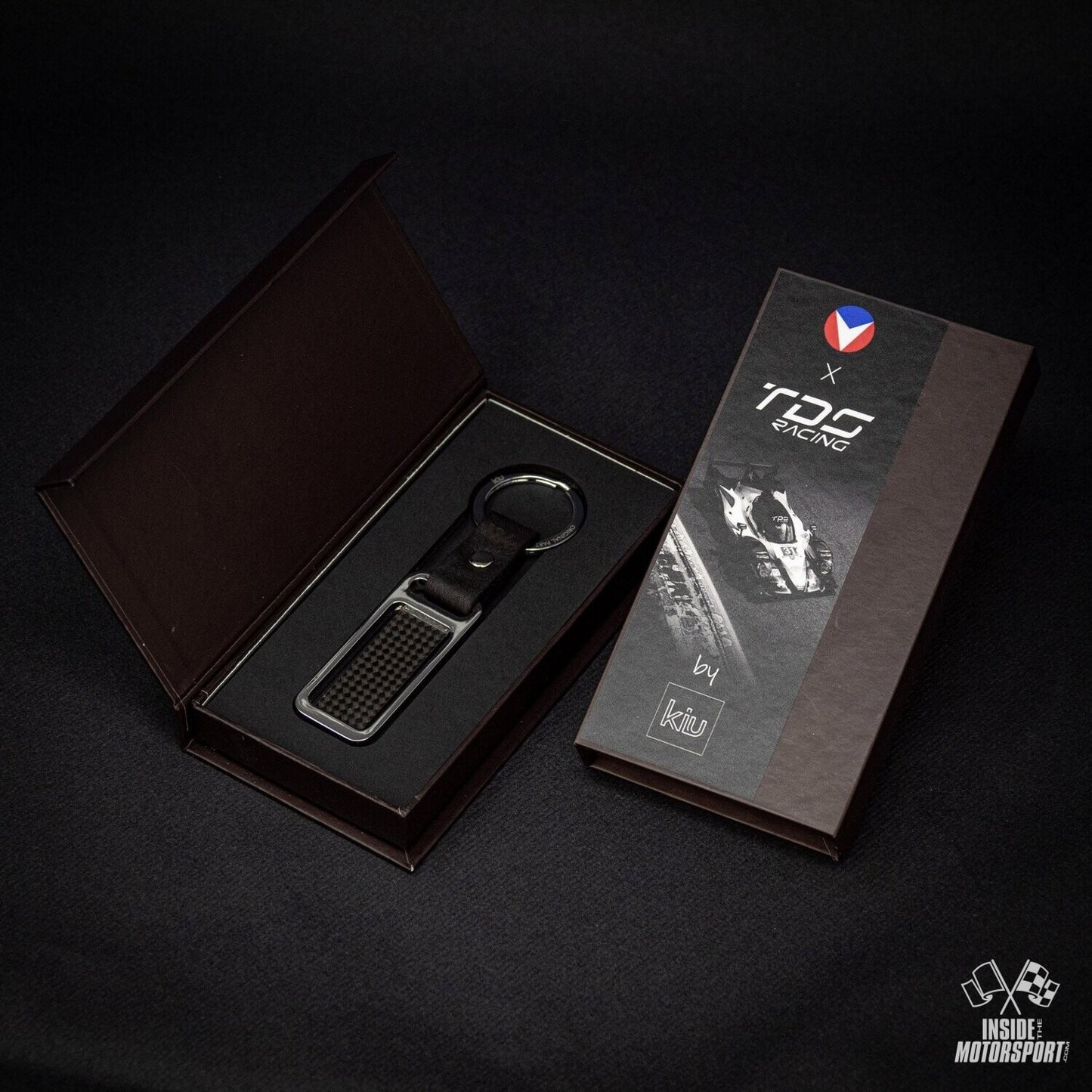 TDS Racing x Vaillante matte metal/carbon key ring